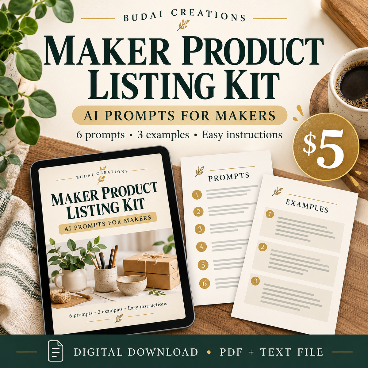 Maker Product Listing Kit – AI Prompts