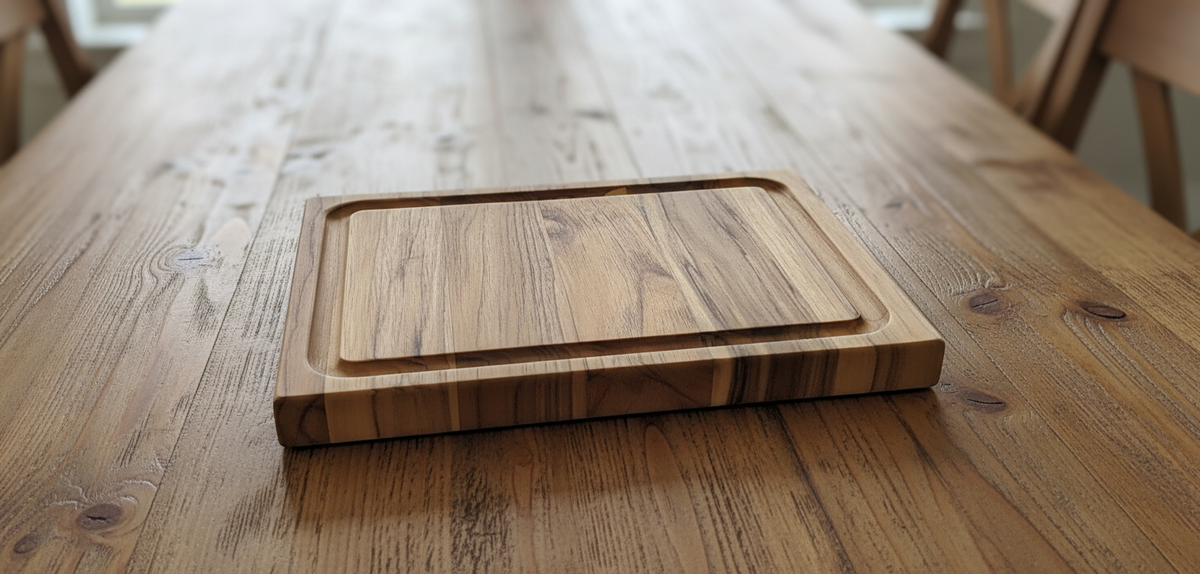 Teak Cutting Board with Juice Groove