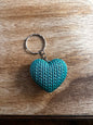 Knitted Heart Keychain