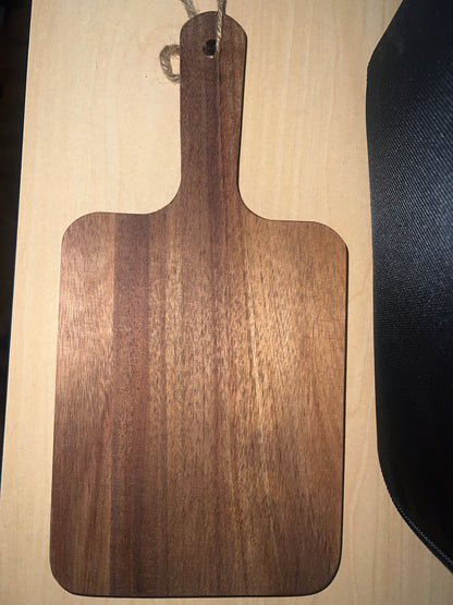 Personalized Acacia Cutting Board - Handle