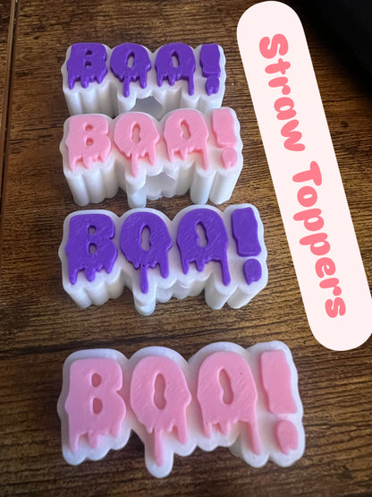 Straw Topper - Boo!   (2-Pack)
