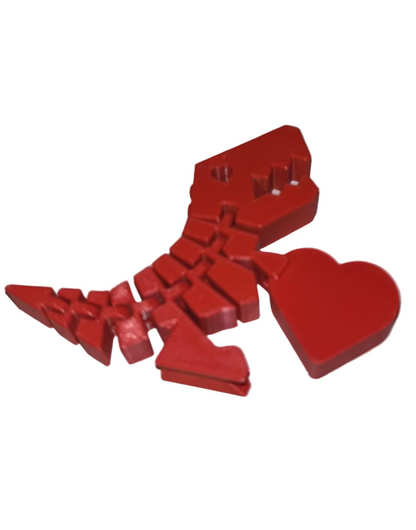 🦖❤️ Flexi T-Rex Holding Heart – 3D Printed Articulated Dinosaur