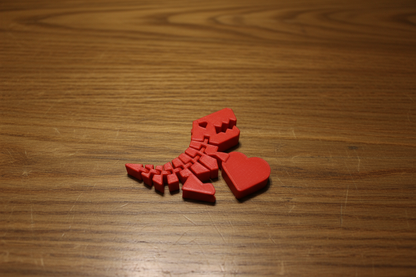 🦖❤️ Flexi T-Rex Holding Heart – 3D Printed Articulated Dinosaur