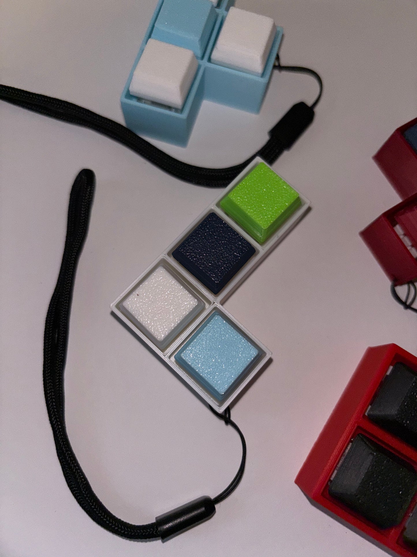 4-Key Fidget Clicker Set – Multi-Style Sensory