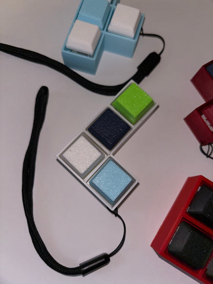 4-Key Fidget Clicker Set – Multi-Style Sensory