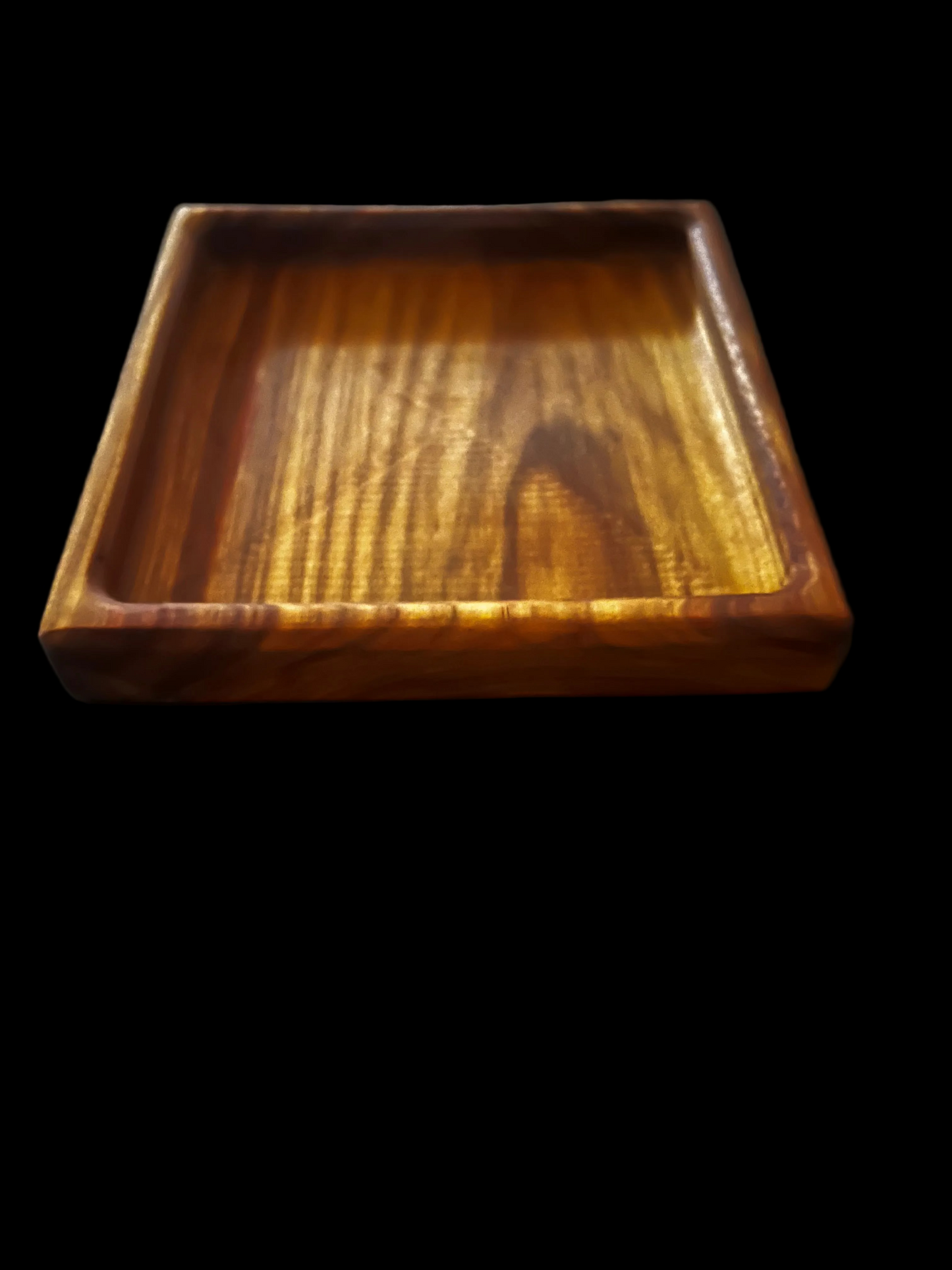 Square Canary Wood Tray – Handcrafted 5.5” Natural Wood Catchall | Jewelry, Keys, Desk Organizer