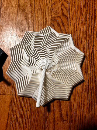 Star Fidget Spinner with Handle – 3D Printed Sensory Desk Toy – Geometric Stress Relief Toy – Custom Colors or Mystery Pick