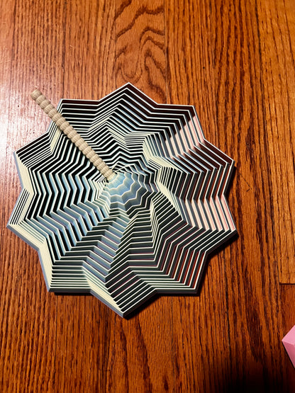Star Fidget Spinner with Handle – 3D Printed Sensory Desk Toy – Geometric Stress Relief Toy – Custom Colors or Mystery Pick