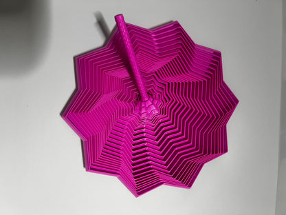 Star Fidget Spinner with Handle – 3D Printed Sensory Desk Toy – Geometric Stress Relief Toy – Custom Colors or Mystery Pick
