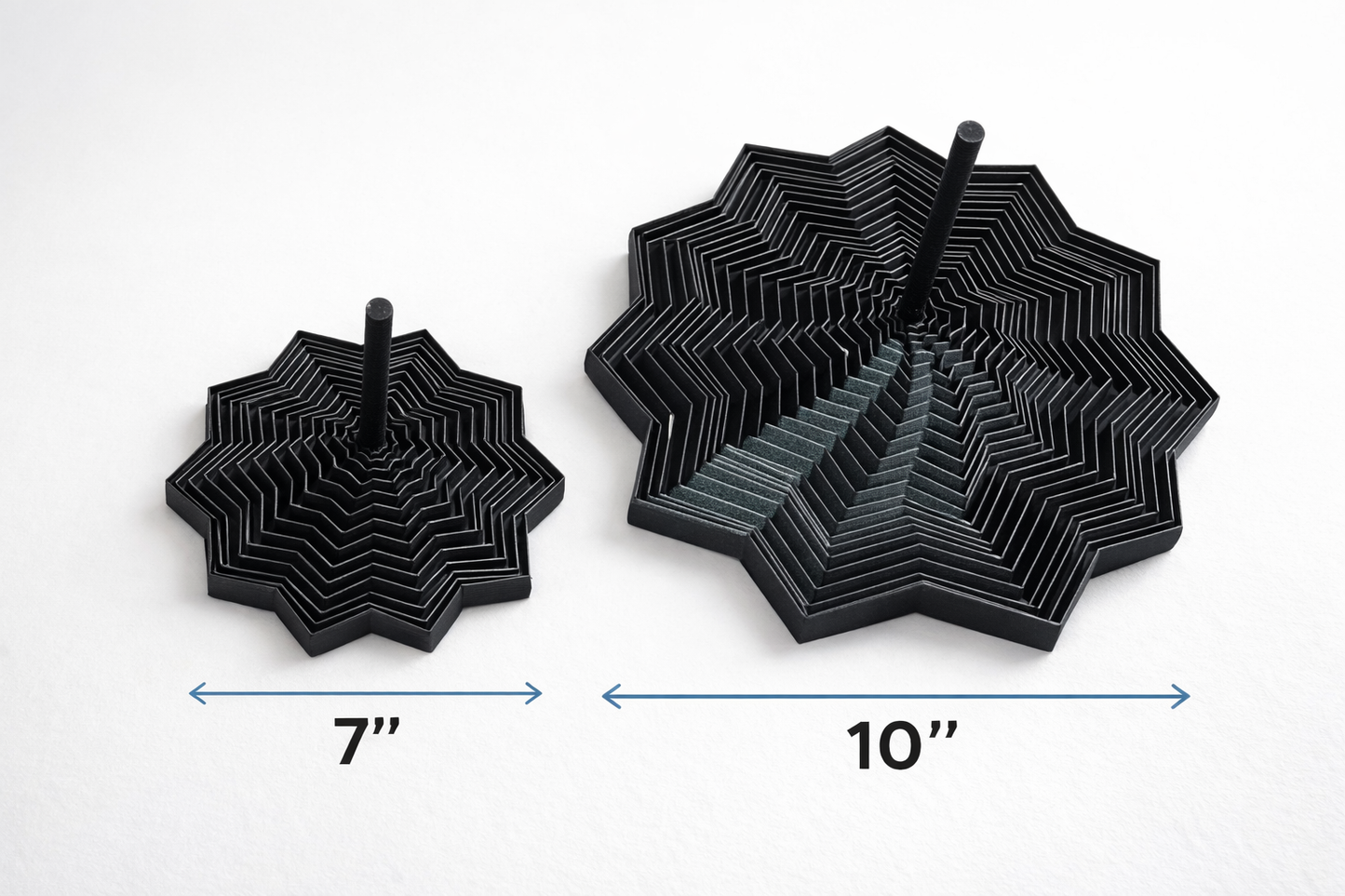 Star Fidget Spinner with Handle – 3D Printed Sensory Desk Toy – Geometric Stress Relief Toy – Custom Colors or Mystery Pick