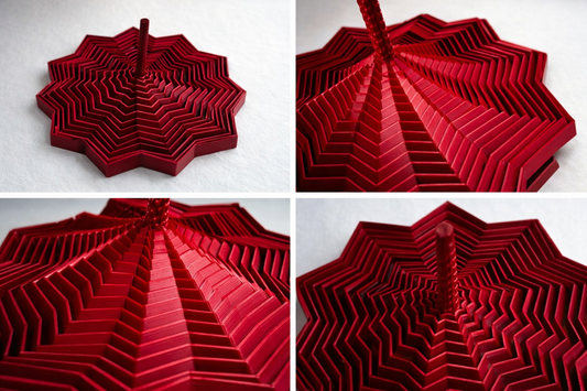 Star Fidget Spinner with Handle – 3D Printed Sensory Desk Toy – Geometric Stress Relief Toy – Custom Colors or Mystery Pick