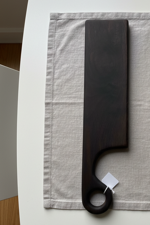 Peruvian Walnut Charcuterie Board – 25” x 6” Long Serving Board | Handmade Dark Wood Grazing Board