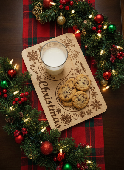 🎅 Santa Cookie & Milk Board – Christmas Eve Treat Tray