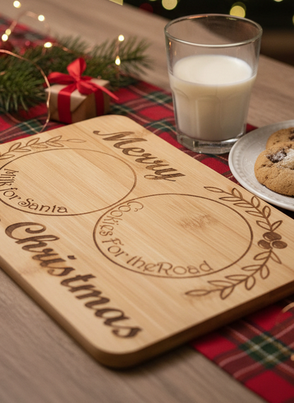 🎅 Santa Cookie & Milk Board – Christmas Eve Treat Tray