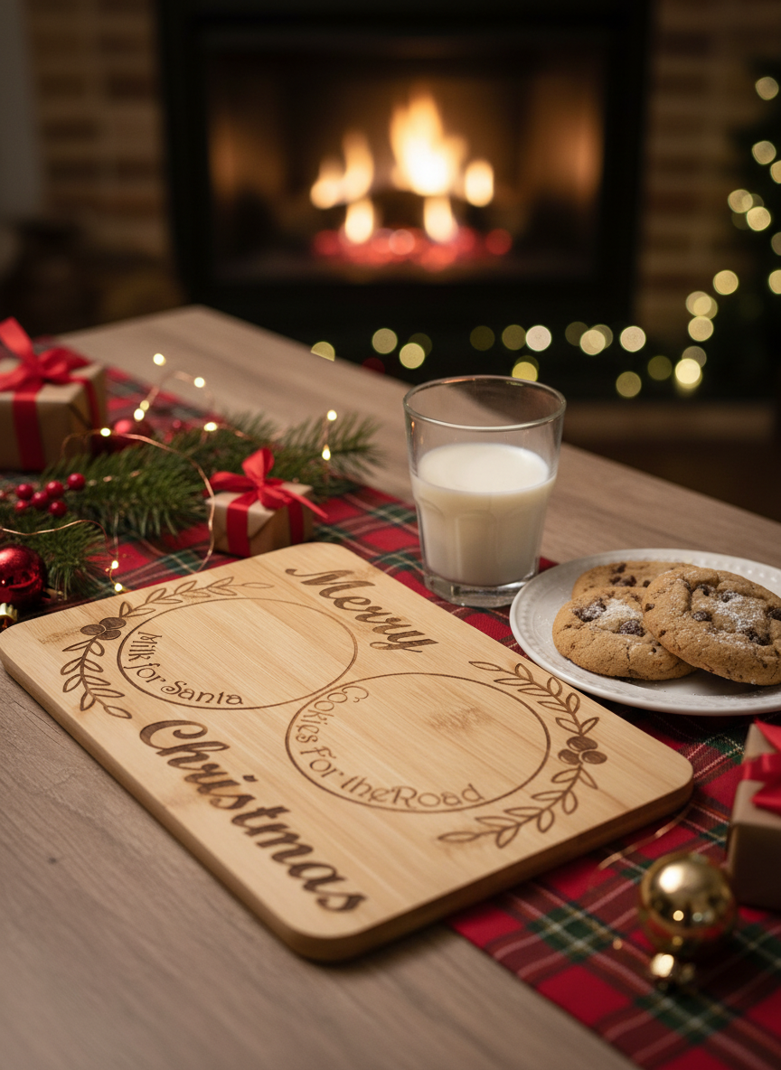 🎅 Santa Cookie & Milk Board – Christmas Eve Treat Tray