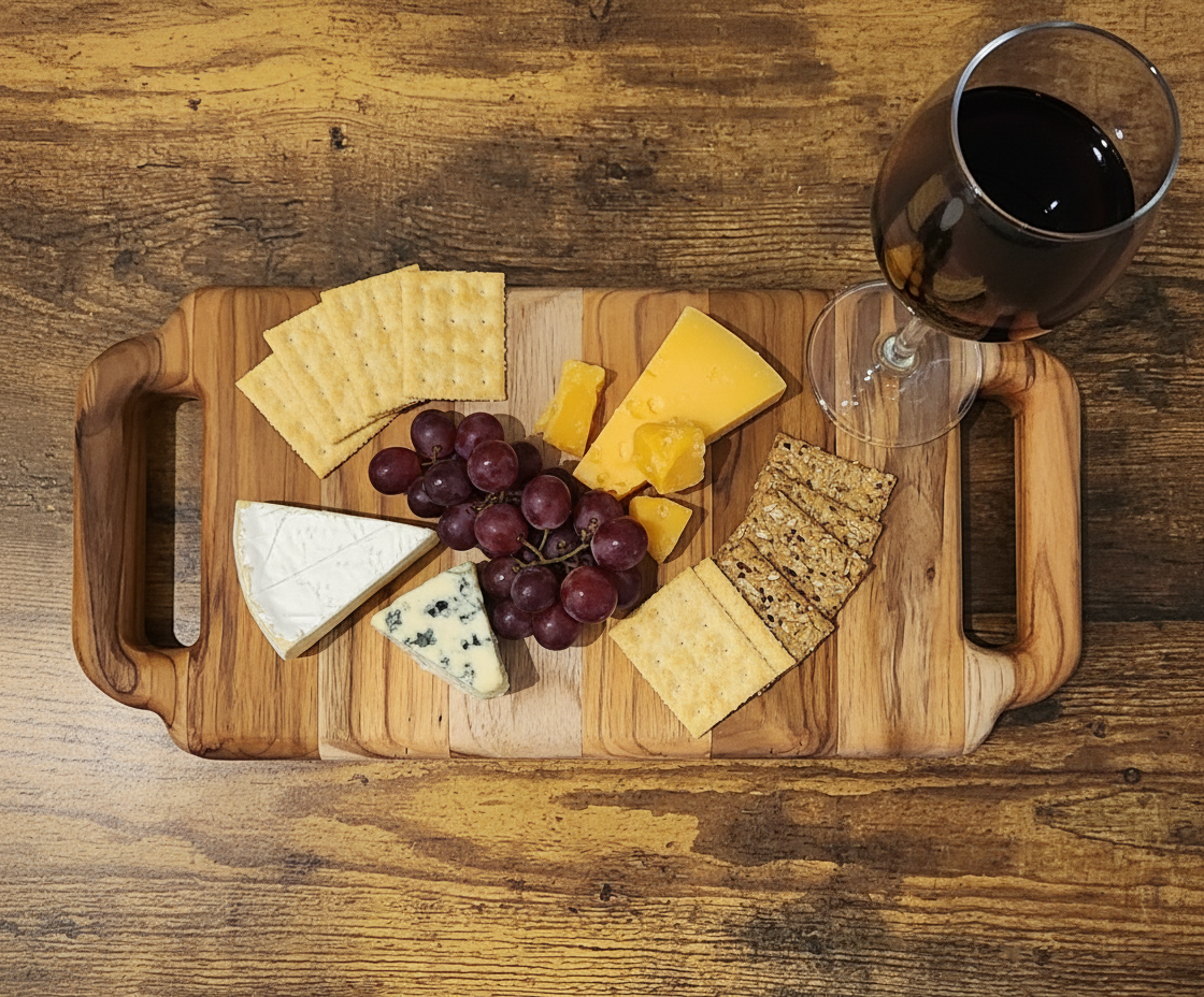 Teak Handle Board – 16" x 7.5" x 1"